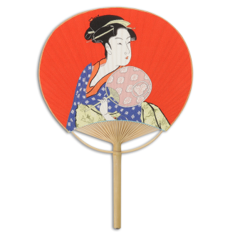 浮世絵「うちわ美人」